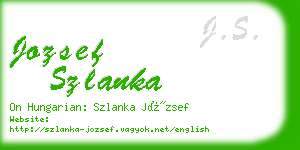 jozsef szlanka business card